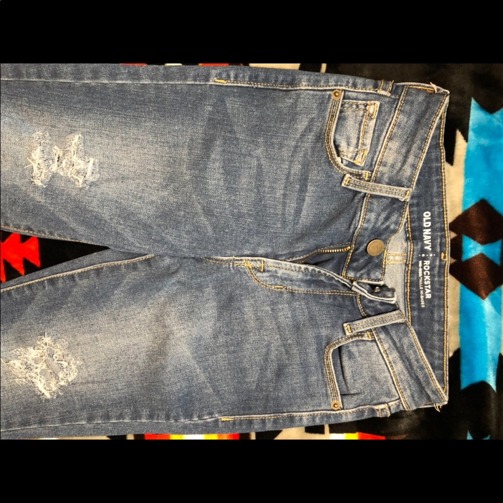 Size 0 Regular Ripped Skinny Jeans